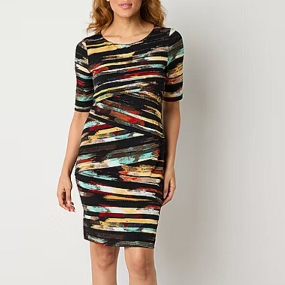 Connected Apparel Tiered Sheath Dress - Picture 2 of 6